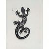 Hand-Forged Metal Gecko Wall Art, Geometric Lizard Sculpture for Boho Decor