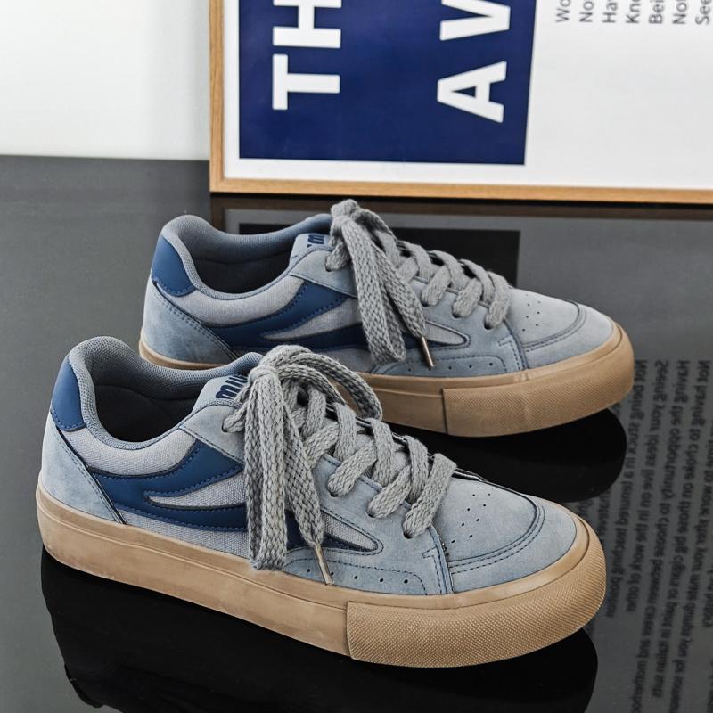 Men's Classic Fashion Low Top Skateboarding Breathable Canvas Sports Shoes Students Boys Male Trending Comfortable Soft Sole Running Gym Sneakers