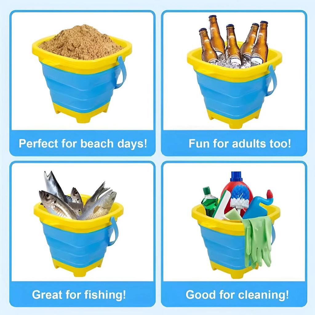 Children's Collapsible Bucket Dredging Sand Multi-functional Portable Beach Water Toy