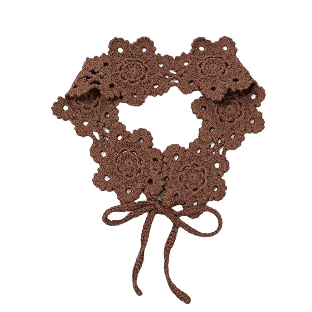 Wide Band Crochet Hair Band Hollow Flower Design Floral Headband Hair Scarf  Beach Daily Wear