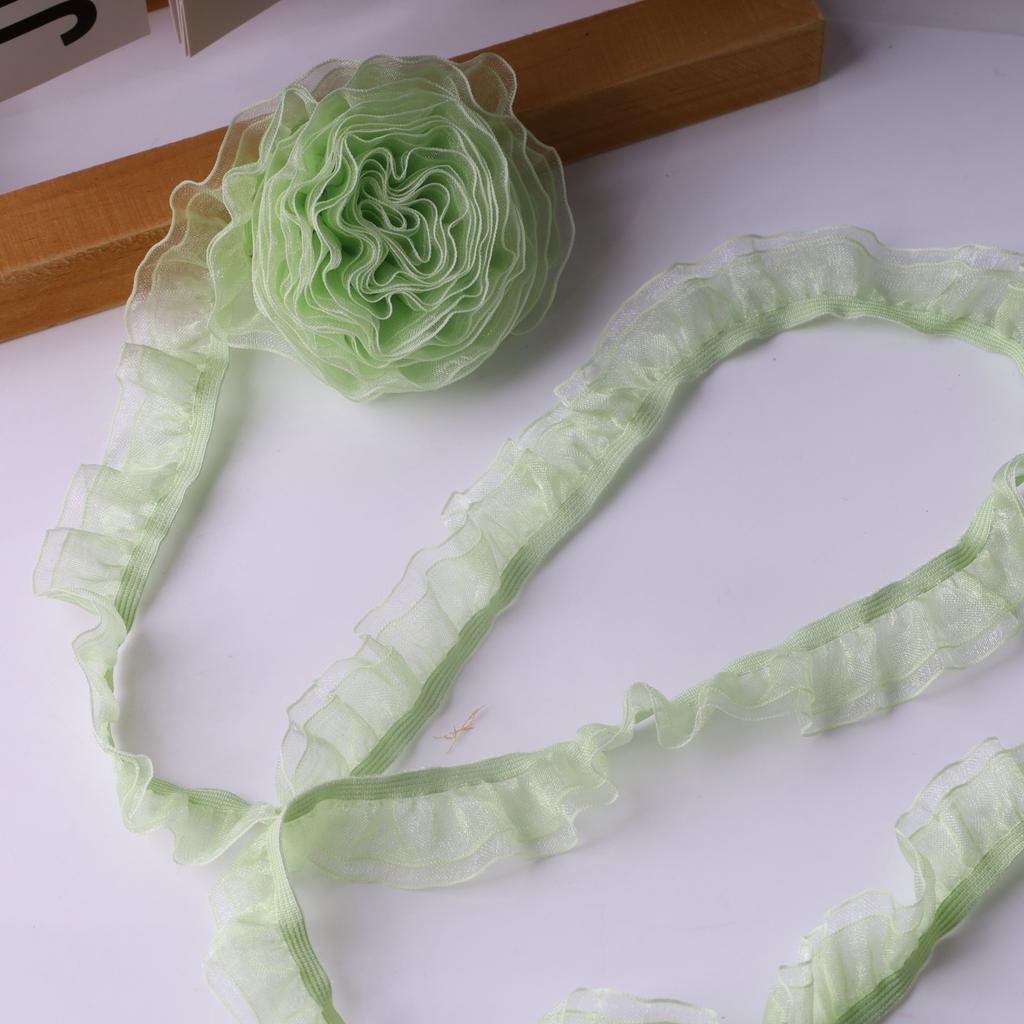 Elastic Snow Yarn Fungus Lace, Width 2cm Headband DIY Lace Decorative Cuffs Dream Pleated Baby Clothes Handmade Accessories