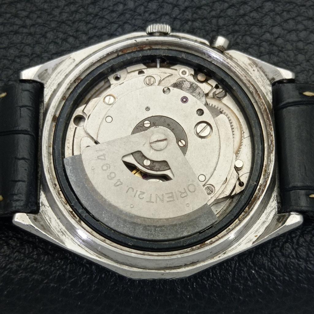 VINTAGE ORIENT AUTOMATIC 46941 JAPAN MENS WHITE COLOR DIAL WATCH a700152-5 R201-a700152