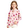 Girls' Long Sleeve Print School Uniform Blouse for Casual Formal Wear