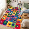 Colorful Circles Living Room Nonslip Area Rug Soft Carpet For Bedroom Game Playroom Sofa Office Home Decor Doormat Christmas Gift C926100