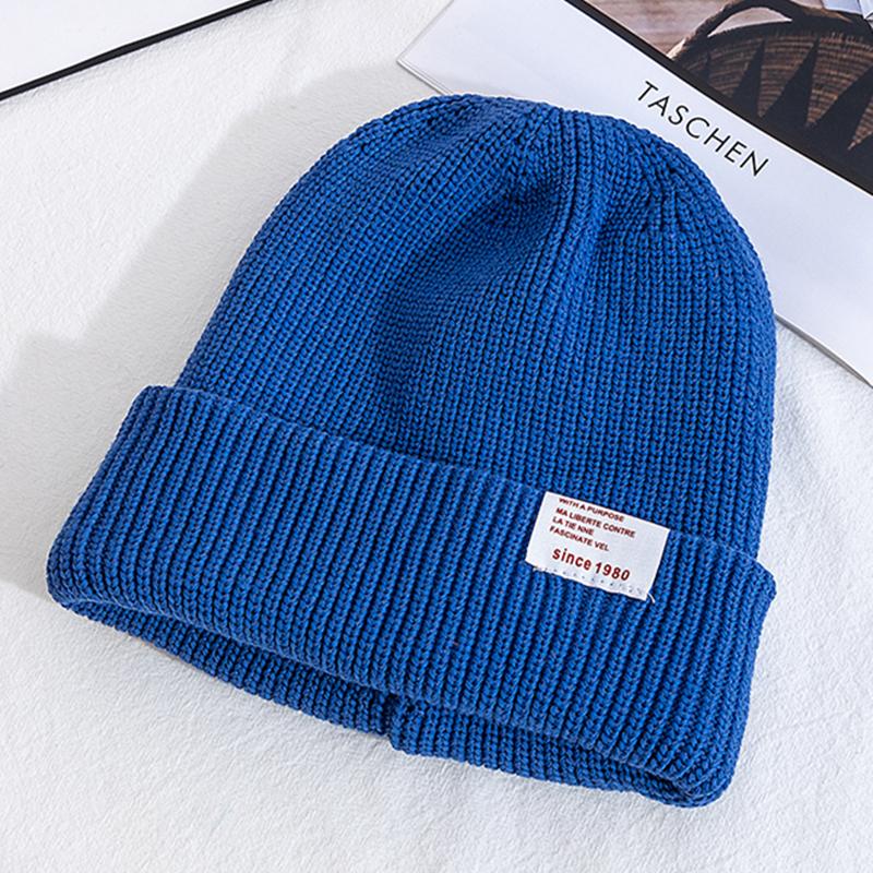 Women's Winter Hats Casual Candy Color Beanie For Female Streetwear Warm Knitted Hat Outdoor Knitted Hat