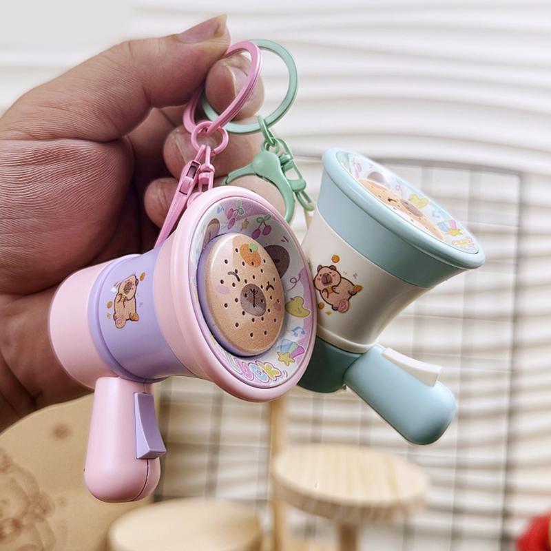 Whimsical Capybara Voice Recorder Keychain 30 Second Memory Storage Bag Bag Pendant Car Accessory Novelty Keyring