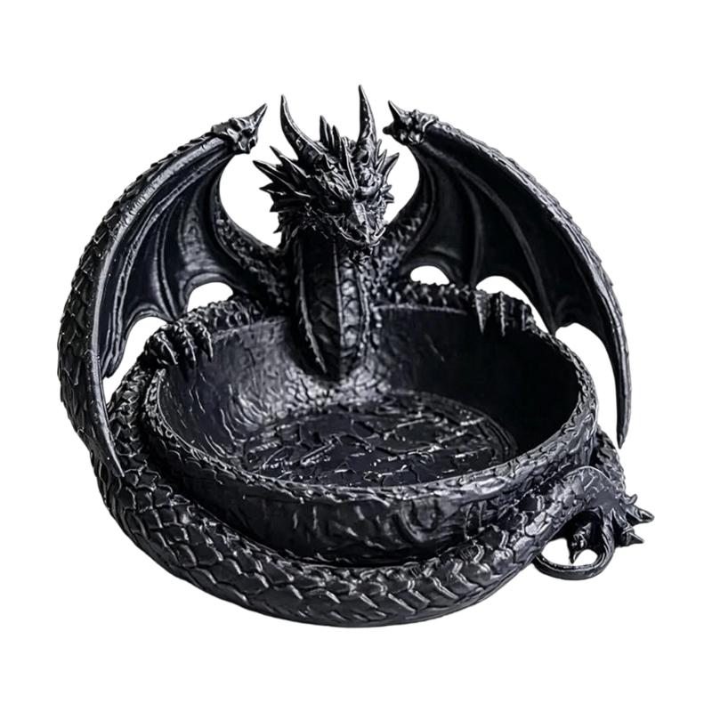Dragon Trinket Dish Display Dish 4.65 In Jewelry Tray for Desks and Dressers, Small Article Bowl for Earrings and Necklaces