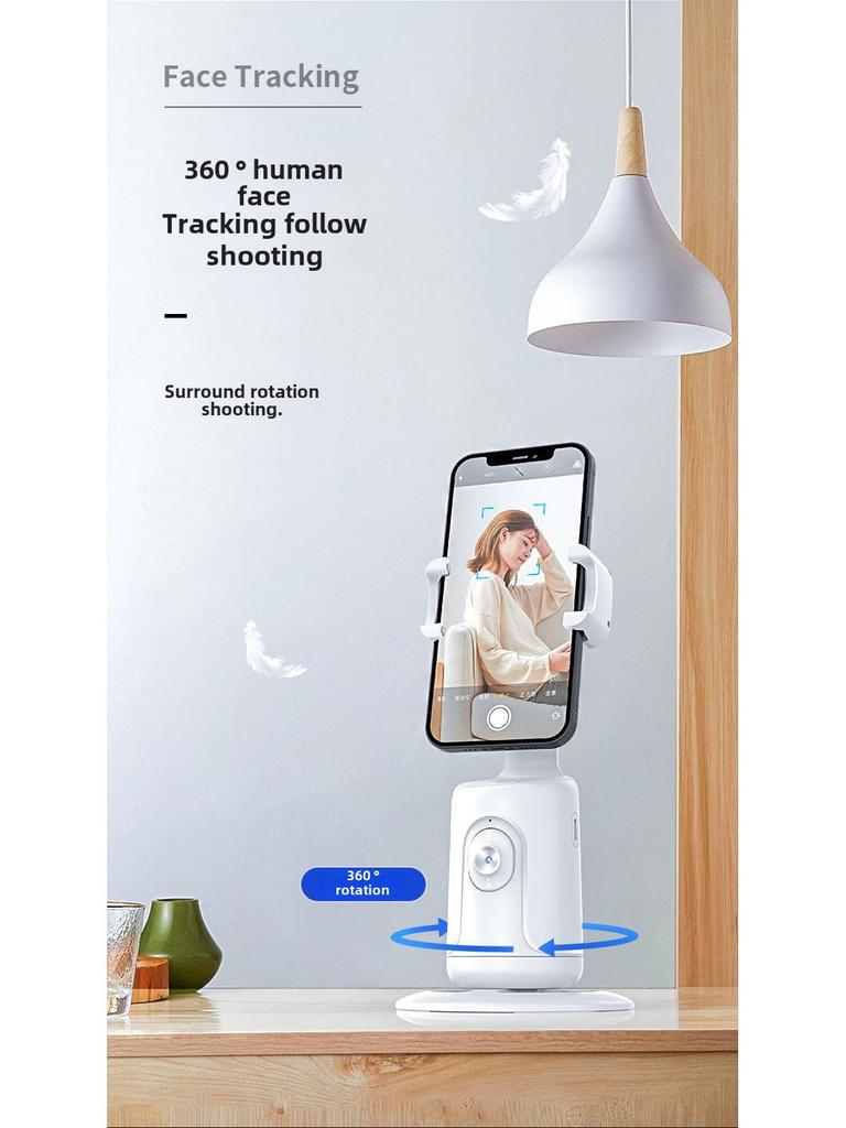 P01 AI Gesichtserkennung 360° Telefonhalter-Stabilisator mit Auto-Tracking für Live-Fotografie
