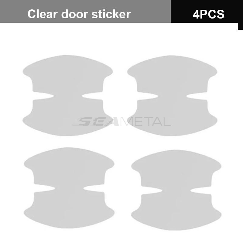 SEAMETAL 8PCS Universal Car Door Handle Bowl Scratch Protective Stickers Transparent Car Handle Anti-collision Protection Strip