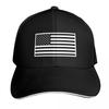 American Flag Black and White Version Baseball Cap Hat Beach Fashion Beach Ball Cap Hat Baseball Cap Women Unisexs