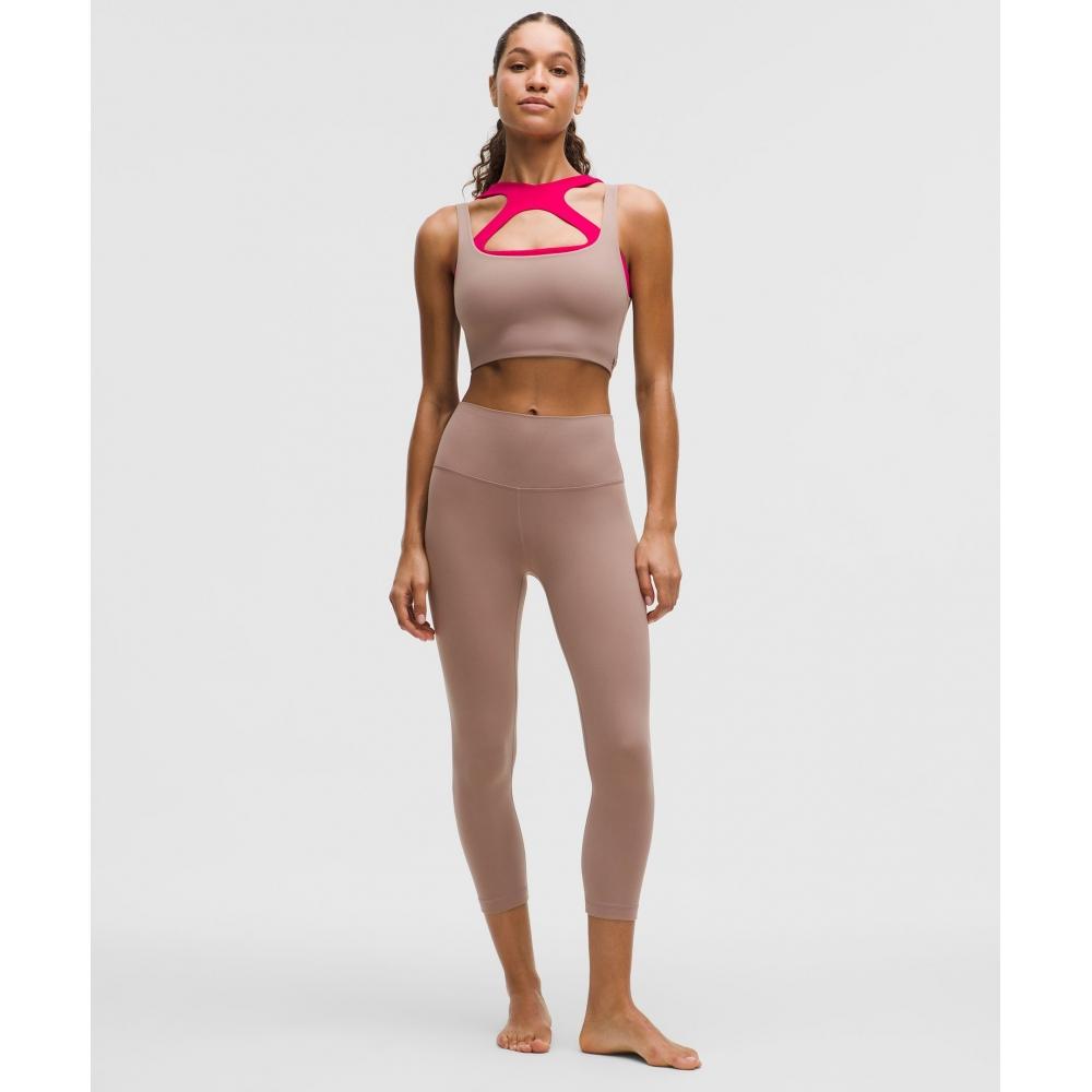 Lululemon Bend This SCoop And SquAre BrA  Light Support  A C Cups Ashen Rose