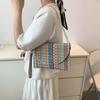 Trendy Shoulder Crossbody Bag 2024 Colorful Stripe Envelope Design For Stylish Everyday Use
