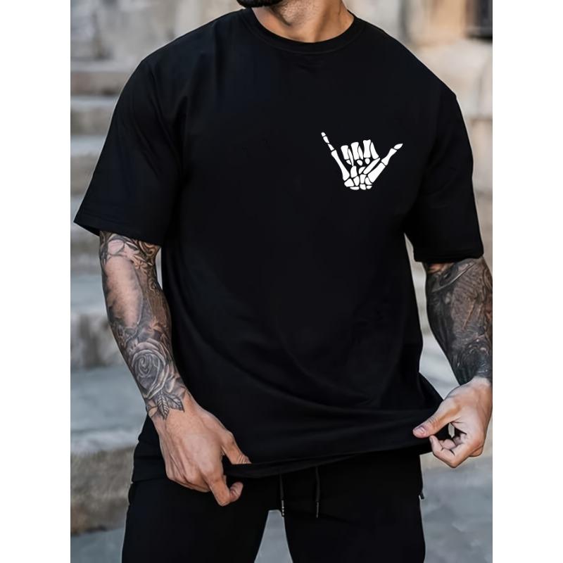 Men's casual loose T-shirt, round neck and short sleeves, perfect choice for summer wear