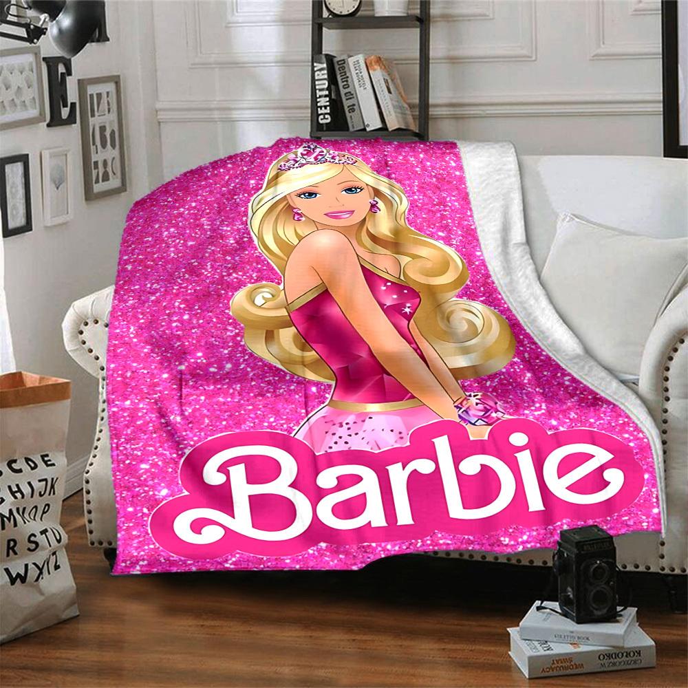 1pc Dress, Barbie Blanket Polyester Fiber, All Season Comfort for Sofa, Bed, Office, Car, Camping Ideal Home Decor & Gift, Office Comfort