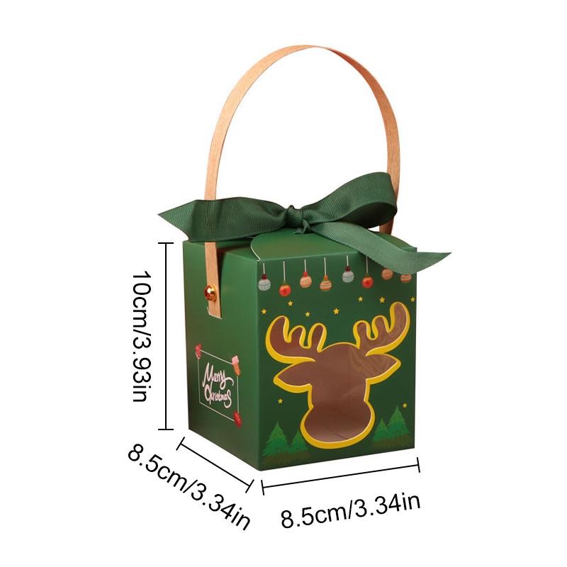 1/3pcs Christmas Gift Boxes Paper Candy Box Xmas Tree Elk Cake Gift Packaging Box Navidad New Year Party Decoration Supplies