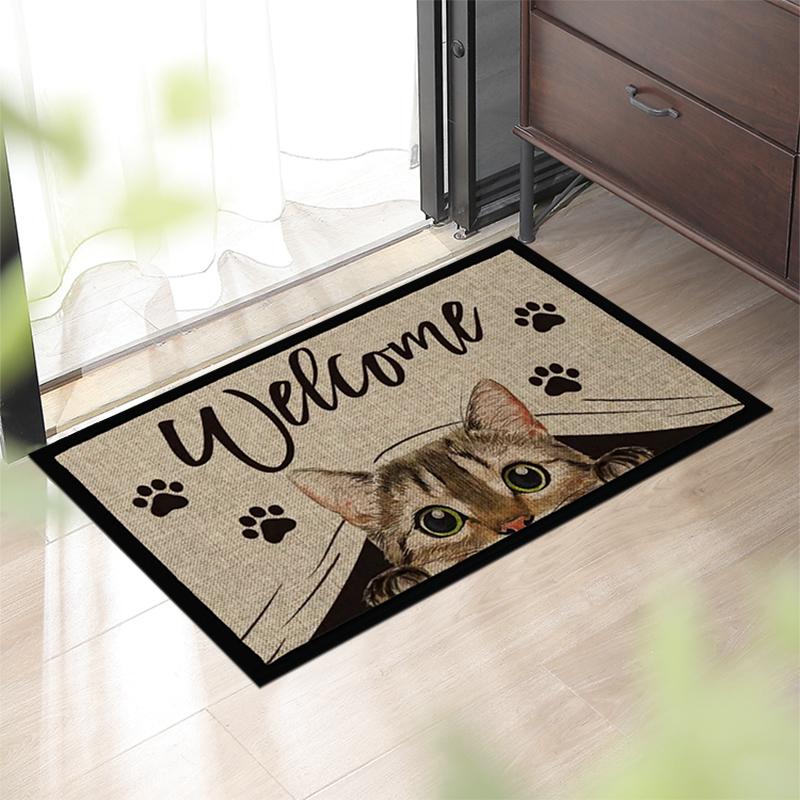 

Суперабсорбирующий коврик для ванной Четыре кота Ковры для гостиной Придверный коврик для входа Домашний декор для балкона Молитвенный коврик Нескользящие коврики для кухни Дверные коврики Су 40cmx60cm