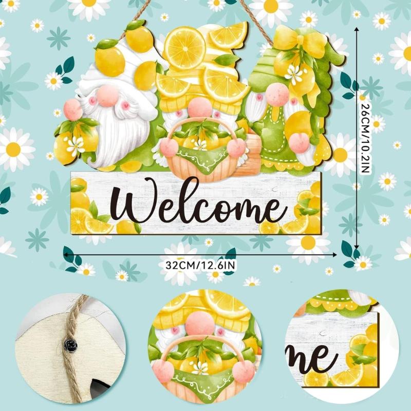 Decorative Spring Wood Decors Sign Hello Spring Wood Hangings Sign Unique Door Hangings, Home & Offices Decorations