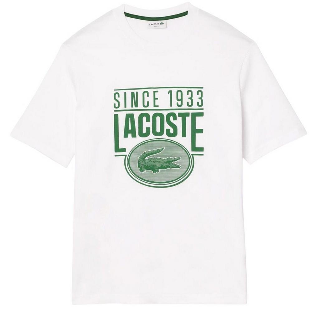 Lacoste Mens Printed Heavy Cotton Loose Fit T-Shirt
