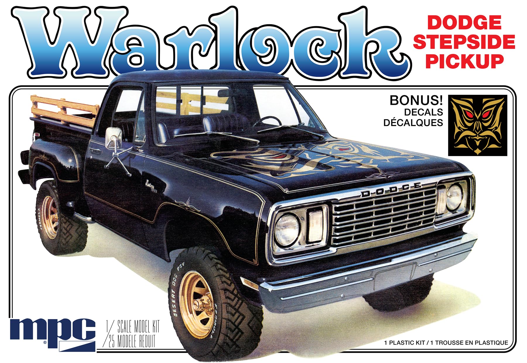 

MPC Scale 1977 Dodge Warlock Stepside Pickup Plastic Model Kit MPC983 1/25