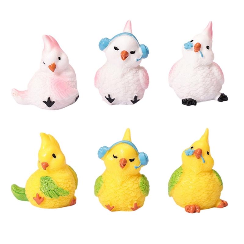 

Фігурки папуг Міні-декор папуг Водонепроникні іграшки Набори для гри Мініатюрні фігурки для лялькового саду Топпери для тортів Подарунки для вечірок 1