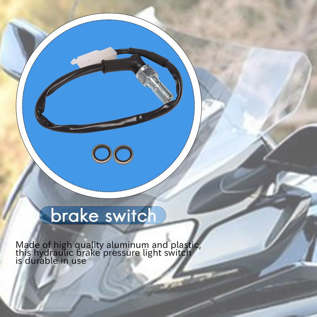 Universal Motorcycle Hydraulic Brake Pressure Rear Light Switch Hollow Bolt Accessories