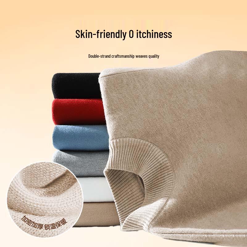 Pull d'automne à col montant en tricot avec lettres pour homme de Jeanswest