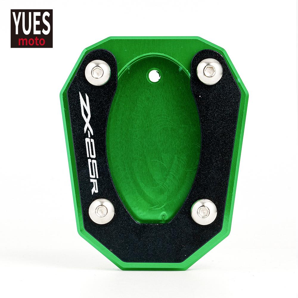 Motorcycle Accessories CNC Aluminum Side Stand Enlarge Kickstand parts For Kawasaki ZX 25R