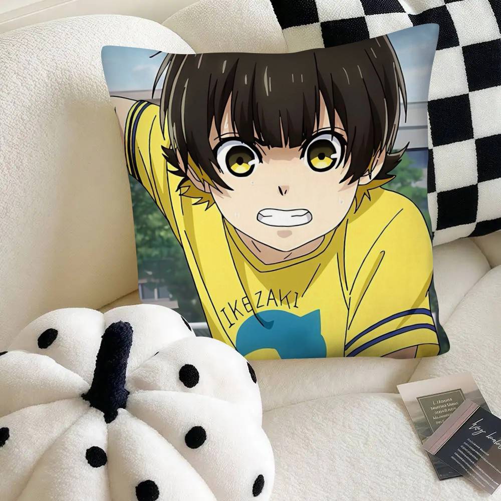 Cartoon Character Meguru Bachira Fashion Square Pillowcase Bedroom Sofa Room Ins Decoration Leisure