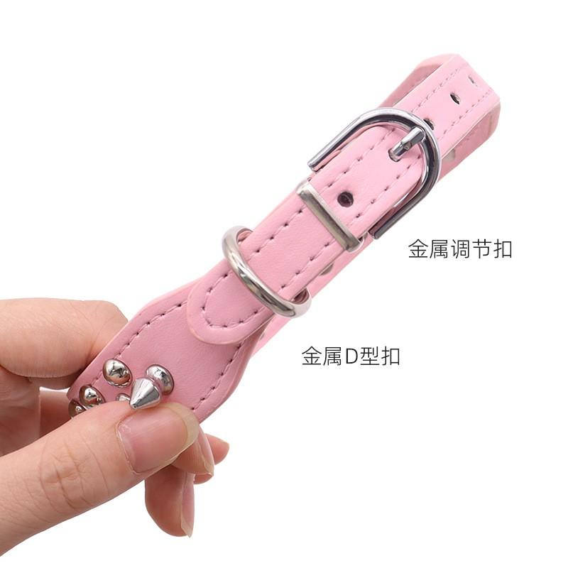 PU Dog Collar Spiked Anti-bite Anti-escape Tactical Pet Necklace Small Medium Large Dogs
