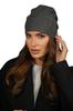 Women' Cap with Pearl Decoration, Graphite Color, Kamea - Altair