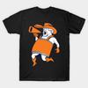 Men Black Print T-shirt Denver Broncos Barrel Man Design No-Cut Transfer Paper Print Cotton Tshirt
