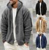 Jacket Men's Winter Jacket Fall Winter Double-sided Fleece Warm Jacket Loose Hooded Casual Jacket Comfortable Fabric