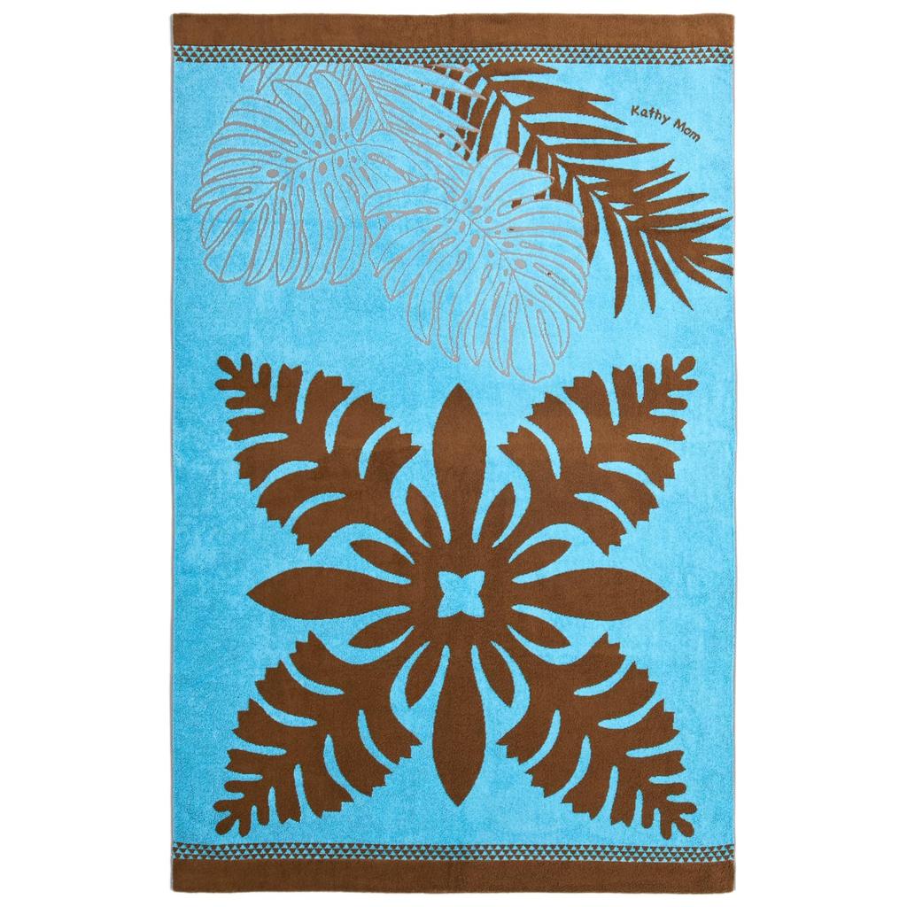 Half Blanket, Hawaiian Quilt Pattern, Meleohana Series, 86105004, Towel, Women's