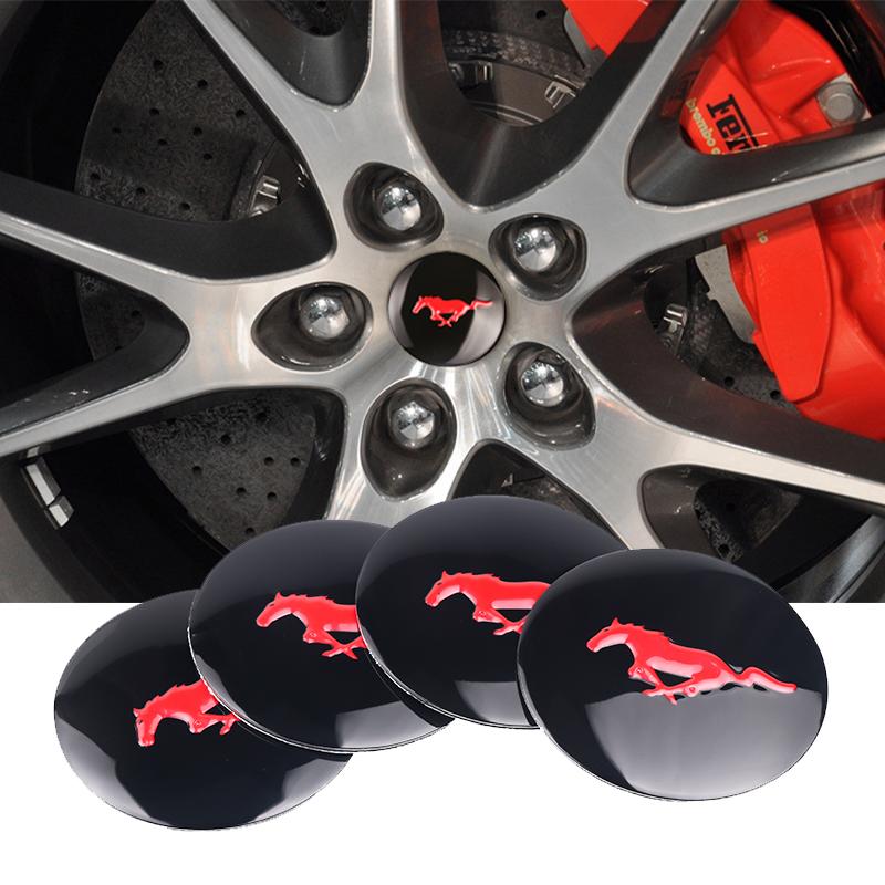 rdxbt6 56mm 4pc Car Styling Wheel Center Hub Cap Sticker Auto Decoration Decals For Ford Mustang Shelby Edge Fiesta Mondeo Wheel hubcap