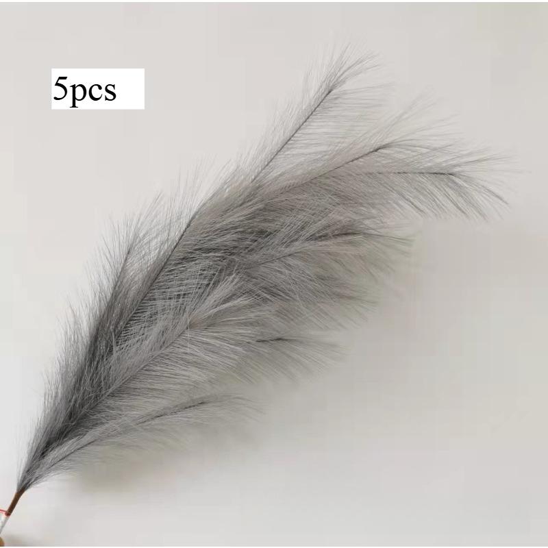 5pcs Extra Large Pampas Grass Stem 120cm Artificial Silk Flower Fluffy Faux Reed Boho Home Wedding Decoration