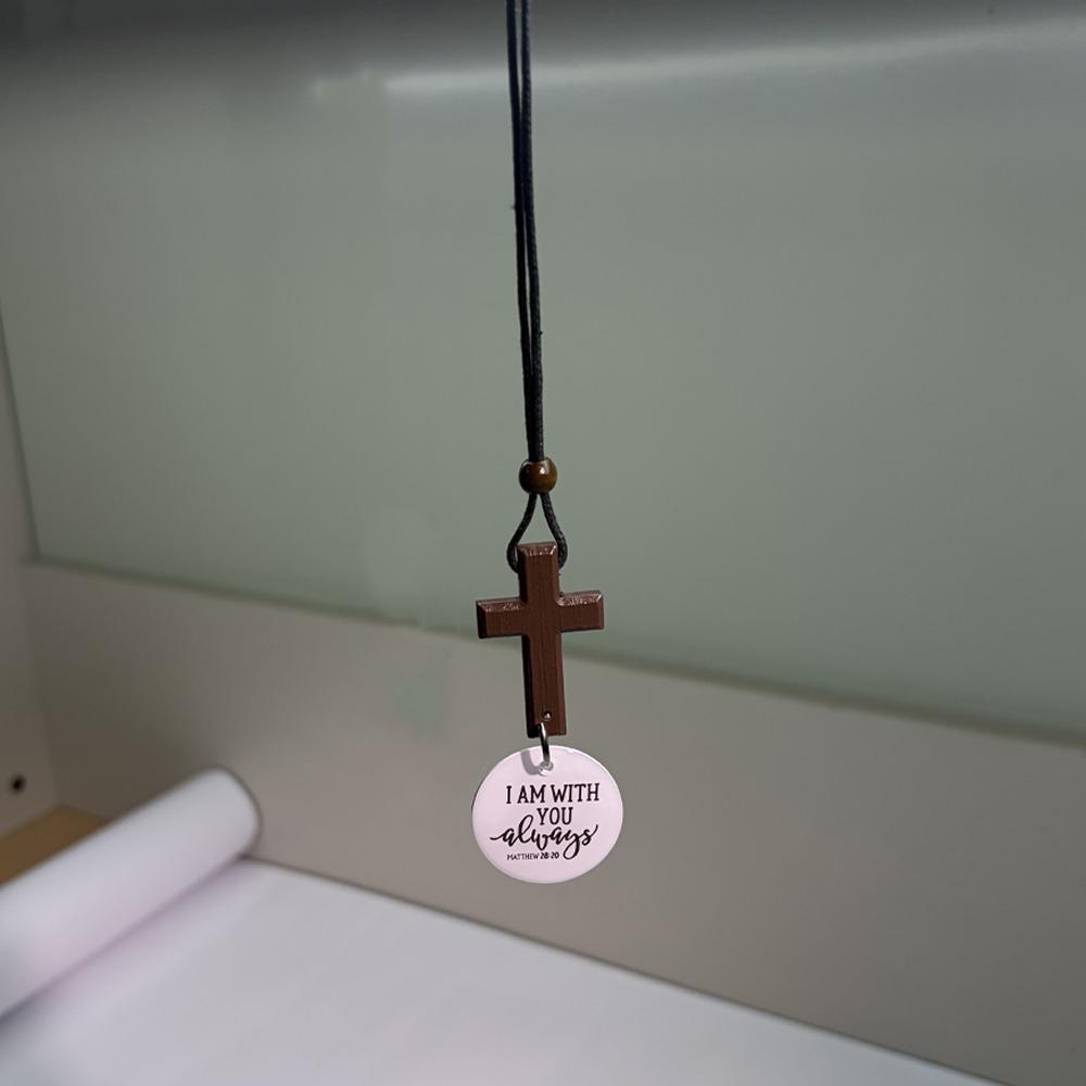 Handgefertigter NFC Bibelkreuz-Anhänger Holzkreuz Auto-Spiegel-Hänger Schmuck Geschenk