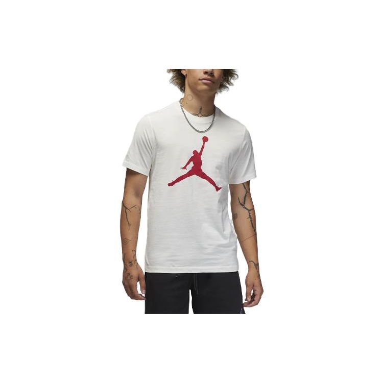 

Спортивная футболка с коротким рукавом Jordan Jumpman с логотипом и круглым вырезом, мужские топы белого цвета CJ0921-133
