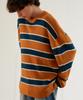 TRIP LE SENS Color Mix Stripe Round Knit_Orange