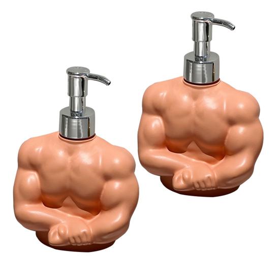 

Yousheng 1/2 шт. Дозатор для мыла «Качок» Точный контроль помпы Герметичная конструкция Дозатор для геля для душа Декор для ванной комнаты 2pcs