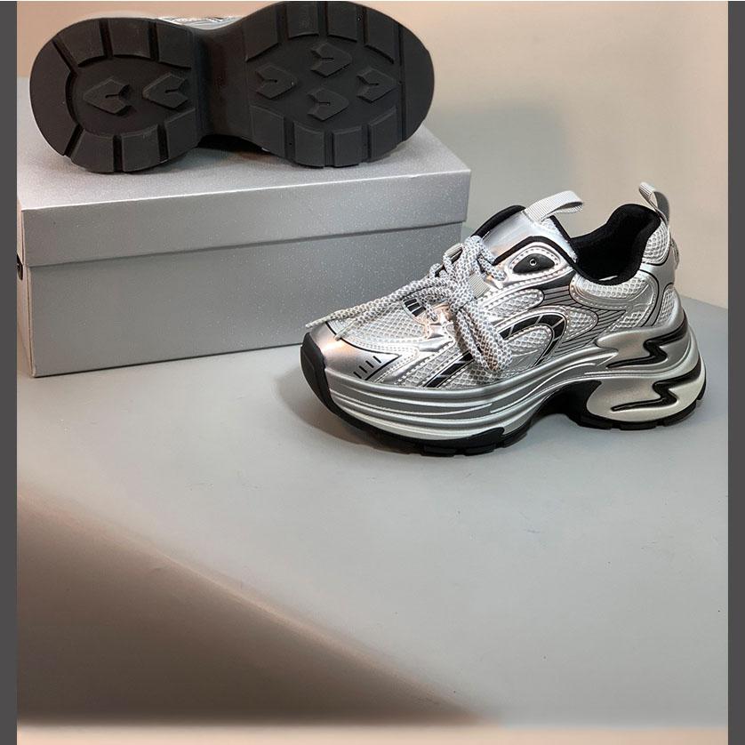 Thick Soled Dad Shoes for Women, Versatile for Spring 2025, Fashionable and Height Increasing, Thick Soled Casual Sports Shoes