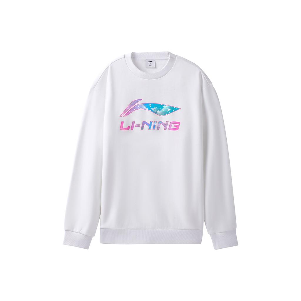 Li-Ning Vitality Trend Round Neck Pullover Sports Lifestyle Comfortable Versatile Simple Fashion Sweatshirt Unisex Sweatshirt AWDVG91-2