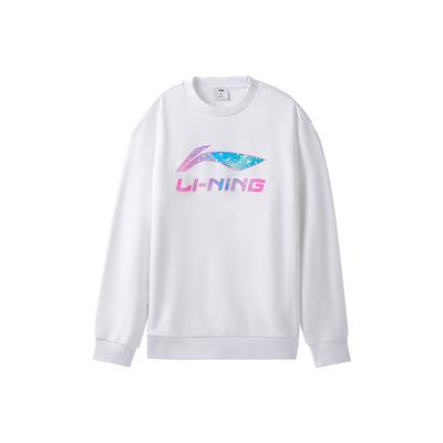 Li-Ning Trend Witalności Sweter z Okrągłym Dekoltem Styl Życia Sportowy Wygodny Wszechstronny Prosty Modny Bluza Bluza Unisex AWDVG91-2