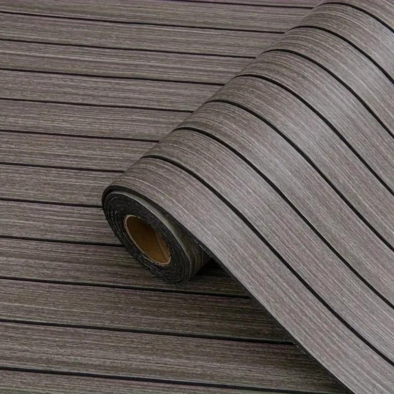 Moisture Resistant Suitable for Tenants Easy To Apply 3D Wood Grain Peel and Stick Wallpaper - Waterproof Removable Vinyl DIY