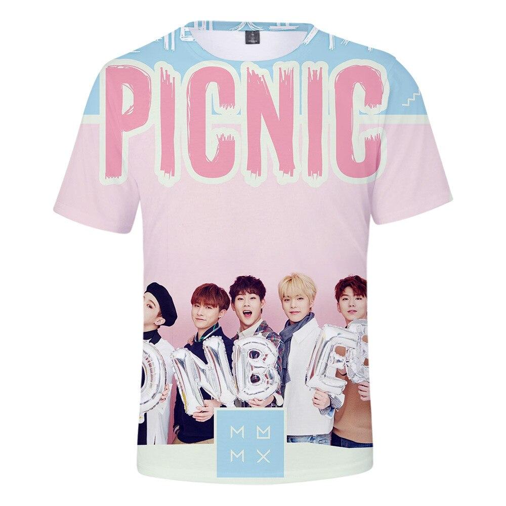 Kpop Monsta X 3d Printed T Shirt Women Men Harajuku T -Shirt K -Pop Team Member Tshirt Short Sleeve T Shirts Streetwear Clothes 