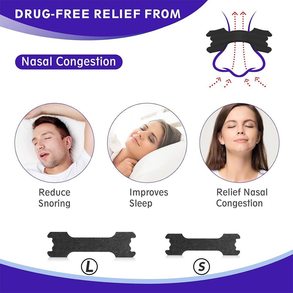 90/60/30PCS Black Nose Strips Extra Strength Nasal Strips Better Sleeping Non-Invasive Anti Snoring Strips for Adult and Child
