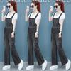 Women's 2026 Spring/Autumn Wide-Leg Denim Overalls & Pants Set