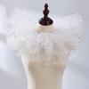 Fashion Victorian Fake Collar Ruffled Lace Classic Jabot Collar Detachable Vintage Neck Collar Party Clothes Accessories