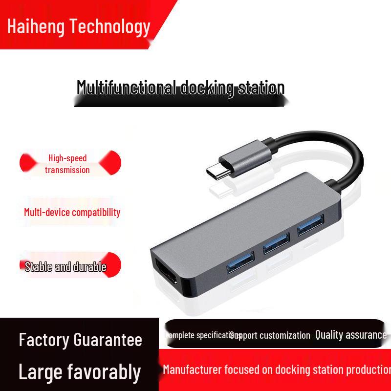 Multifunctional USB-C Laptop Dock with HDMI and USB Hub