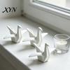 Décor Oiseau Origami Grues Géométriques Figurine, Sculpture Moderne, Accent Décoratif Minimaliste pour Étagère, Sculpture Créative Nordique pour Bureau Bibliothèque
