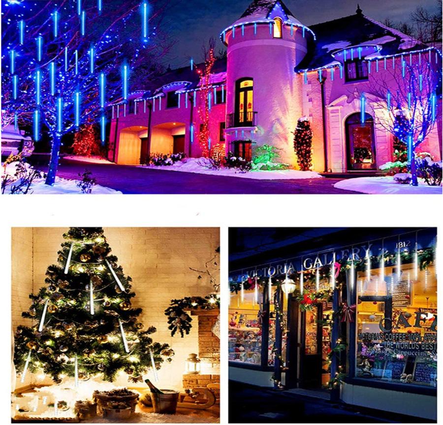 LED Lights Meteor Shower Rain Tree Outdoor String Light Garden Party